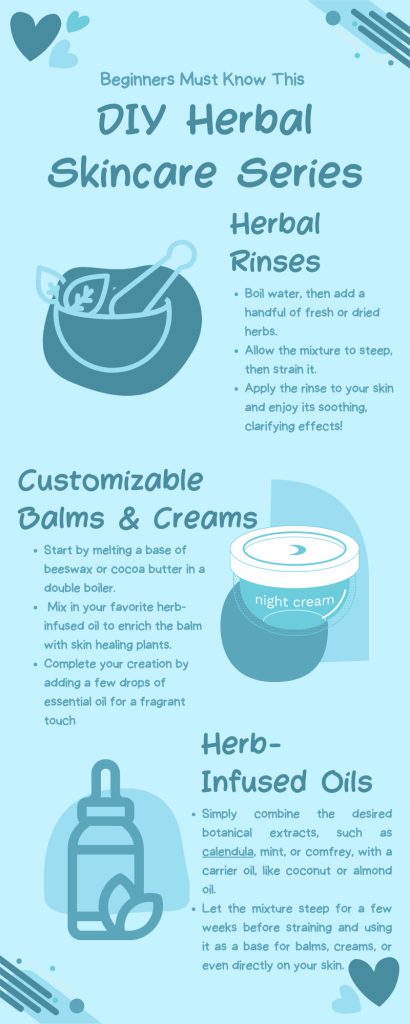 DIY Herbal Skincare Series Infographic